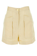 Le Kasha Ivory Linen Ashraf Shorts