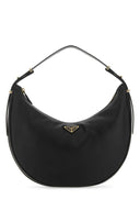 Prada Black Leather Big Arquã¨ Handbag