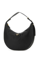 Prada Black Leather Big Arquã¨ Handbag