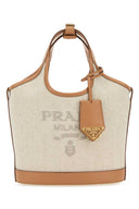 Borsa di tela di sabbia Prada