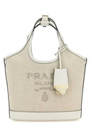 Prada Sand Canvas Handbag