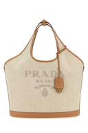 Borsa di tela di sabbia Prada