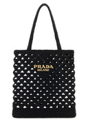 Prada Black Strohhandtasche