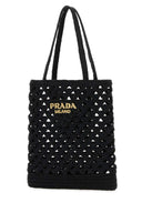 Prada Black Strohhandtasche