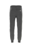 Jogger di cashmere grigio scuro prada