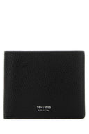 Tom Ford Billetera de cuero negro