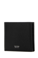 Tom Ford Billetera de cuero negro