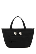 Borsa a mano Mini Eyes in nylon nero Anya Hindmarch