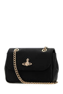 Vivienne Westwood Black Leather Small Purse Shoulder Bag