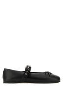 Miu Miu Black Leather Ballerinas
