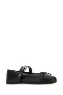Miu Miu Black Leather Ballerinas