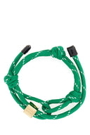 Miu Miu Emerald Green Fabric Bracelet