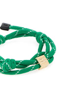 Miu Miu Emerald Green Fabric Bracelet