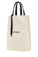 Palm Angels Ivory Canvas Shopping Bag