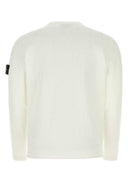 Stone Island White Cotton Blend Sweater