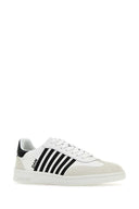 Dsquared White Leder Boxer -Turnschuhe