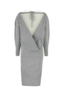 Gucci Grey Stretch Woll Mischkleid