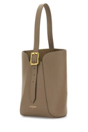 J&M Davidson Cappuccino Leather Quiver Nano Bucket Bag
