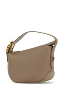 J&M Davidson Cappuccino Leather Zip Quiver Handbag