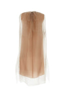 Vestito voile rosa in polvere Prada