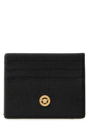 Porta della carta Biggie Medusa di versace in pelle nera
