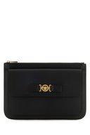 Versace in pelle nera grande clutch di biggie grande medusa