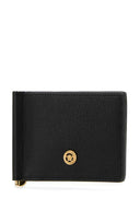 Versace Black Leather Medusa Biggie Wallet