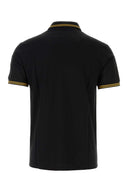 Versace black piquet polo
