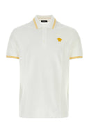 Versace White Piquet Polo Shirt