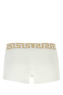 Versace White Stretch Cotton Boxer