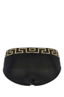 Versace Black Stretch Cotton Brief