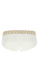 Versace White Stretch Cotton Brief