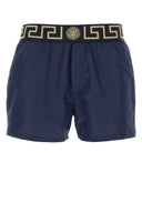 Pantaloncini da nuoto in poliestere blu Versace
