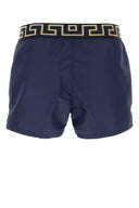 Pantaloncini da nuoto in poliestere blu Versace
