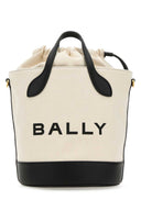 Bally Elfenbein Canvas Bar Eimerbeutel