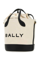 Bally Elfenbein Canvas Bar Eimerbeutel