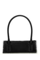 Bolso de hombro de radar de cuero negro dentro