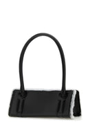 Bolso de hombro de radar de cuero negro dentro