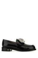 Mach&Mach Black Leather Galaxy Loafers