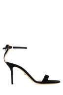 Mach & mach schwarze Wildleder -Sandalen