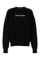 Palm Angels Black Stretch Woll Mischpullover