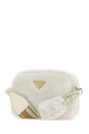 Prada White Shearling Crossbody Bag