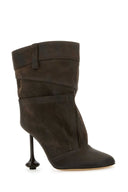 Loewe Brown Suede Ankle Boots