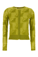 MM Studio Pistacho Green Nylon Blend Álvaro Cardigan
