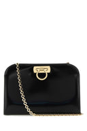 Salvatore Ferragamo Black Leather Clutch
