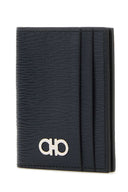 Salvatore Ferragamo Schwarzer Lederkartenhalter