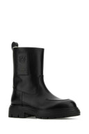 Salvatore Ferragamo Black Leather Tirba Ankle Boots