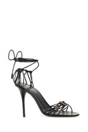Saint Laurent Black Leather Babylone Sandals