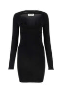 Saint Laurent Black Stretch Viscose Blend Dress