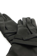 Guantes de cuero negro de Saint Laurent